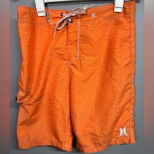 Hurley Men's Bright Orange Swim Trunks